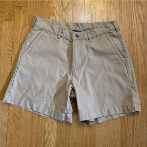 Patagonia Men’s Stand Up Shorts 32 Organic Cotton 7in Inseam Tan Khaki